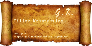 Giller Konstantina névjegykártya